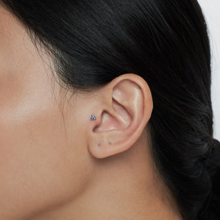 Petal Stud (Blue Sapphire)
