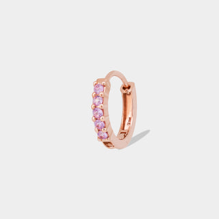 Pavé Huggie (Pink Sapphire)