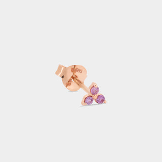 Petal Stud (Pink Sapphire)