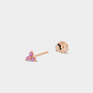 Petal Stud (Pink Sapphire)